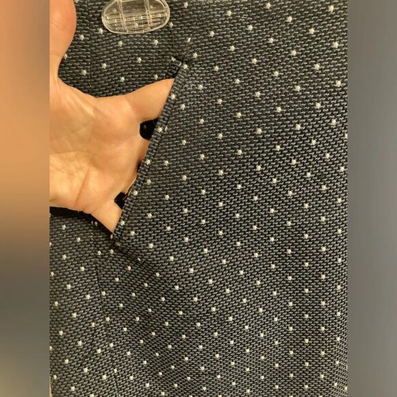 Ann Taylor LOFT Navy Blue white Polka Dot Straight Pencil Skirt 6P - Picture 7 of 11